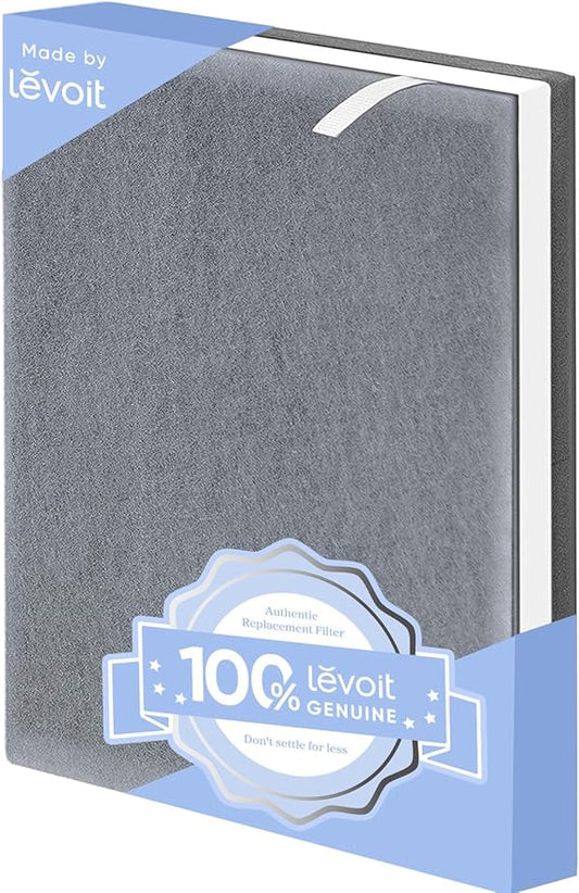 LEVOIT Vital 100 Replacement Filter, Genuine Air Purifier Filter, High-Efficiency Activated Carbon for Removal of Smoke, Odor, Allergens, Pollen,Vital 100-RF, White, 1 Pack
