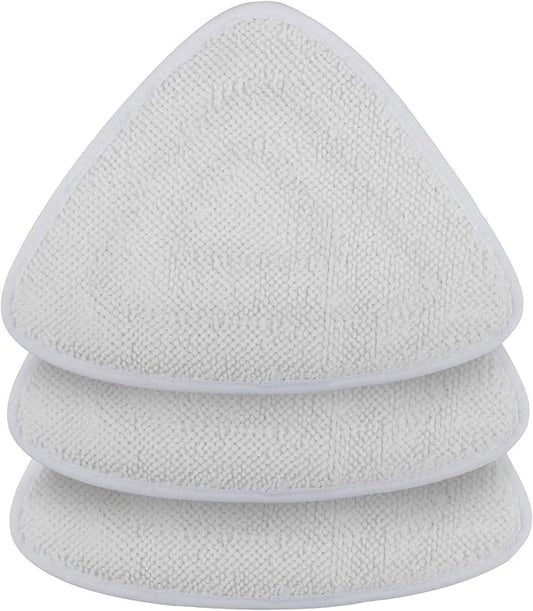3 Pack Microfiber Steam Mop Replacement Refill Refills Triangle Mop Pads Fit for Steam Mop Cleaner,White Mop Replacement