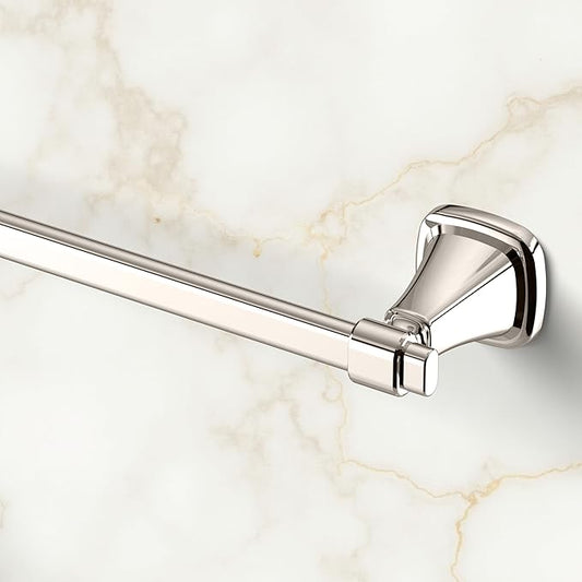 Gatco 5511PN Beverly Towel Bar | Elegant Wall-Mounted Bathroom Towel Bar | Luxury Design, Heavy Duty Metal, EZ Ancor Mounting | Polished Nickel Finish