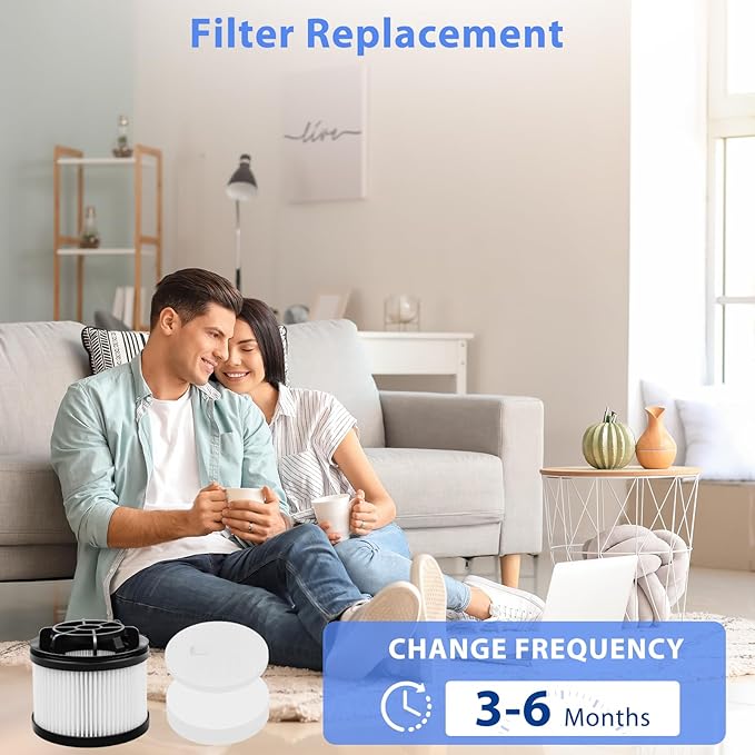 15 Pack LVAC-200 White Vacuum Cleaner Replacement Filter For LEVOIT Cordless Vacuum Cleaner, For Levoit LVAC-200 Cordless Stick Vacuum, Model LSV-V201-WUS