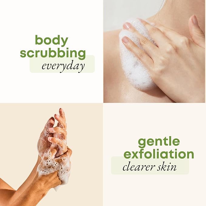 Natural Loofah Exfoliating Body Scrubber (Pack 3), Loofah Bath Sponge, Luffa for Women and Men, 100% Biodegradable Compostable, Dye Free, Zero Waste Eco Friendly Sustainable (4" x 5.5" Each)