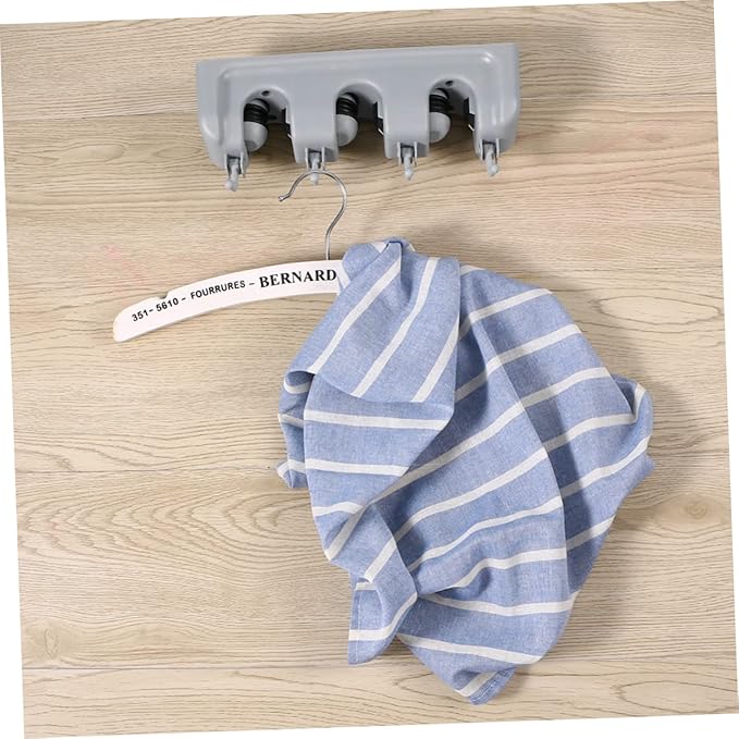 Alipis Umbrella Clip Mop Broom Holder Wall Mounted Storage Rack Ball Slots Hooks Garage Tool Storage Broom Wall Mount Grey
