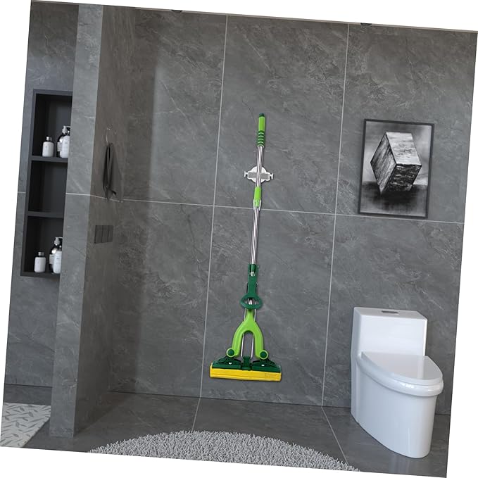 PRETYZOOM 2 Pack Self-Adhesive Mop and Broom Holders Wall Mounted Organizers for Bathroom and Kitchen No-Trace Mop Gripper Space-Saving Storage Rack
