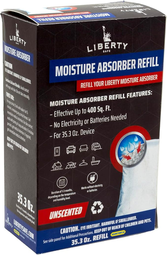 Liberty Safe Humydry Moisture Absorber - Protects Valuables from Moisture Damage - Gun Safe - Rust Prevention (35.3 Refill Only)