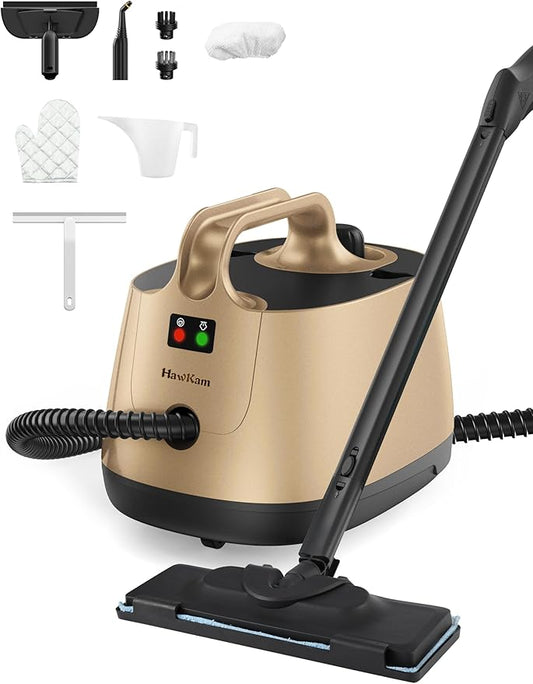 Carpet Steam Cleaner for Home, 293°F 58 PSI Powerful Multipurpose Handheld Steam Mop, 21 Attachments, 50Oz Capacity, Heavy Duty Steamer for Carpets, Floors, Cars, Tiles, Crack Cleaning, Turquoise