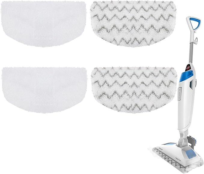 4 PACK Steam Mop Replacement Pads Compatible with Bissell Powerfresh Steam Mop 1940 1806 1544 2075 2685A 2181 2814 Series, Model 1940A 1940W 19405 2075A 2685A 5938, Microfiber Washable, Reusable