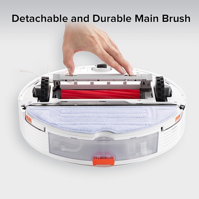 roborock QV 35A Robot Vacuum and Mop with All-Rubroborock QV 35A Robot Vacuum and Mop with All-Rubber Main Brush, 8000Pa Suction, Upgraded from Qrevo Sber Main Brush