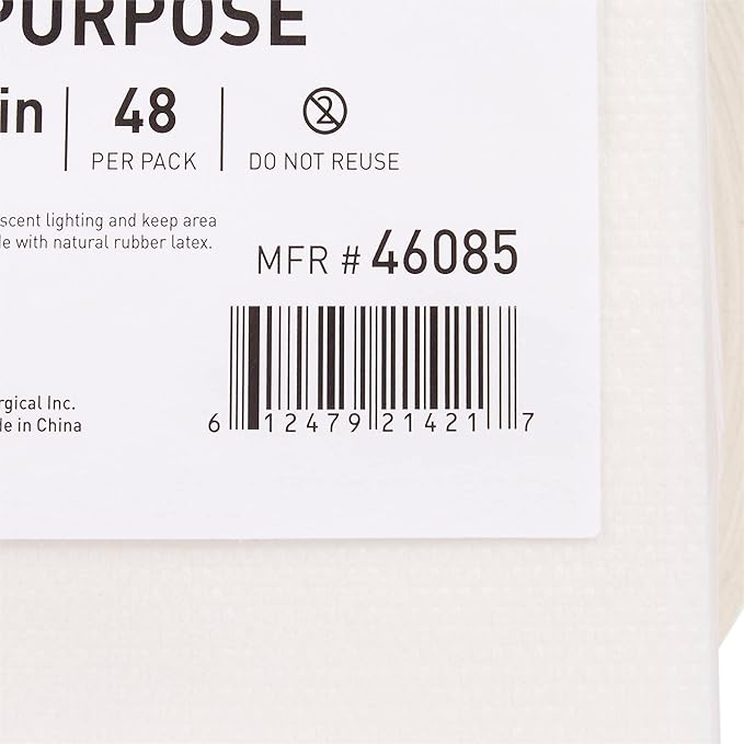 McKesson Multi-Purpose Dry Wipes - Disposable, Medium Duty, Non-Sterile - White, 9 in x 12 1/2 in, 48 Wipes, 1 Pack