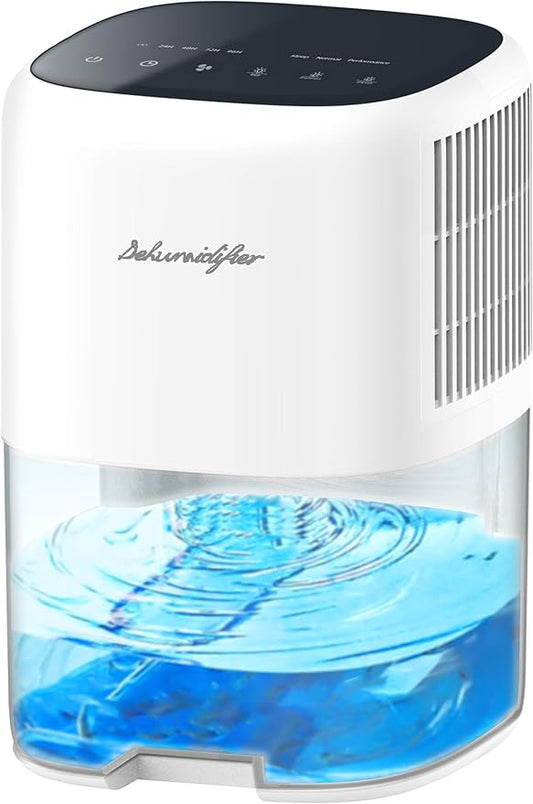 Small Dehumidifier for Home 44OZ Quiet with Auto Off & Defrost 5 Timers 3 modes 10 Color Lights 3 Brightness 260 Sq.ft Portable Dehumidifiers for Basement Bedroom Bathroom RV Closet