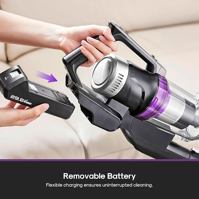 Eureka Cordless Vacuum Cleaner Lightweight, Stick Vacuum Rechargeable for Hardwood, Pet Hair, Blue w/Clean Station, Stylus Elite NEC490SE