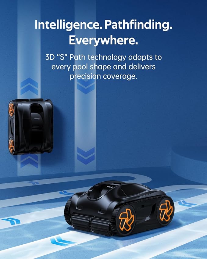 (2025 Upgrade) iGarden Pool Cleaner K25, Cordless Pool Vacuum Robot for Inground & Above Ground Pools, Smart Navigation, 150 Min Runtime, Touchscreen, Self-Parking, Cleans Floor, Wall & Waterline