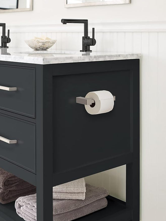 Amerock BH36081G10 | Brushed Nickel Single Post Toilet Paper Holder | 5-7/8 in. (149 mm) Length Toilet Tissue Holder | Monument | Bath Tissue Holder | Bathroom Hardware | Bath Accessories