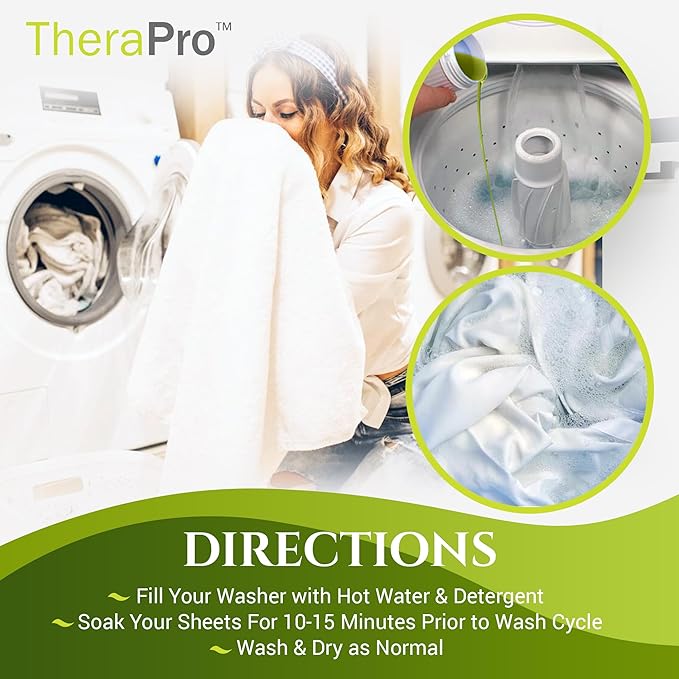 TheraPro Natural Liquid Laundry Detergent for Massage Sheets & Spa Linens - 1 Gallon - Professional Grade Biodegradable Laundry Detergent Removes Tough Stains Left by Oil & Creams - Fresh Clean Scent