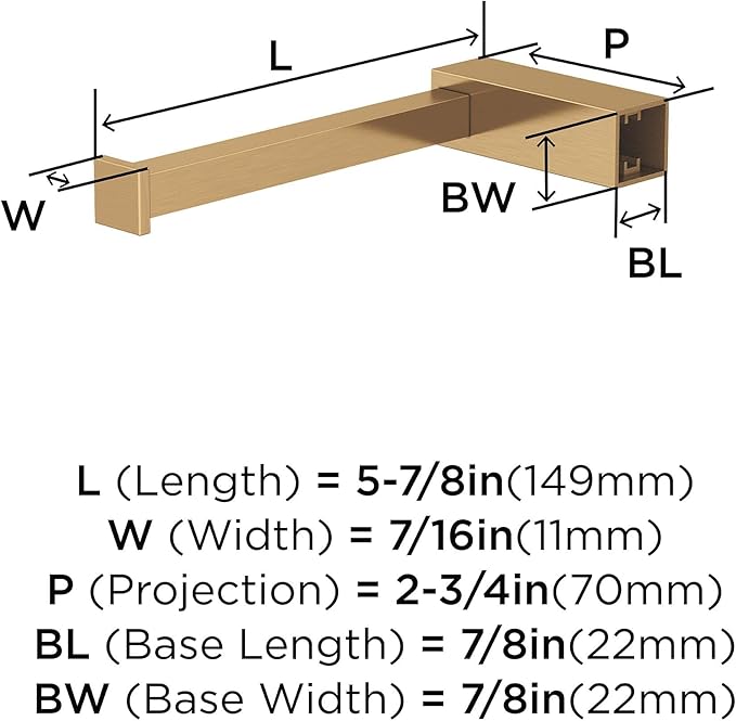 Amerock BH36081CZ | Champagne Bronze Single Post Toilet Paper Holder | 5-7/8 in. (149 mm) Length Toilet Tissue Holder | Monument | Bath Tissue Holder | Bathroom Hardware | Bath Accessories