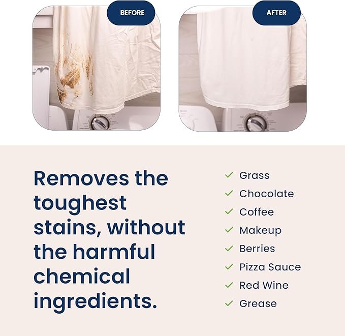 Truly Free OxyBoost - Oxygen Whitener & Clothes Stain Remover Laundry Detergent Powder with Sodium Percarbonate - Brightens Whites & Safe for Colors - Non-Chlorine, Gentle Yet Powerful - Pack of 3