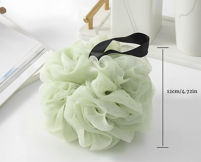Loofah Sponges for Shower,Rainbow Family 8 Pack Loofahs - Blue, Pink, Purple, Orange, Light Green, Yellow, Peacock Green & Beige