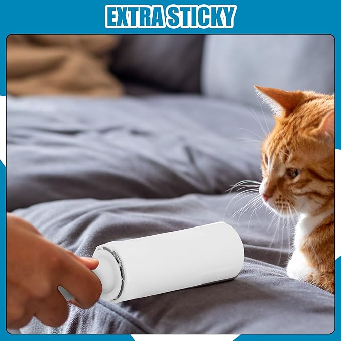 Hushee 100 Pack Mini Lint Rollers 3000 Sheets Travel Size Lint Roller Small Portable Remover for Couch Furniture Clothes Cat Hair Removal 5.9 x 1.1 Inches (White)