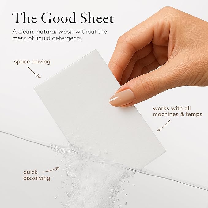 Laundry Sheets | Laundry Detergent Sheets For Washing Clothes | Home Essentials & Travel Essentials | Easy To Use | Plant-Based | Unscented | 30 Pieces