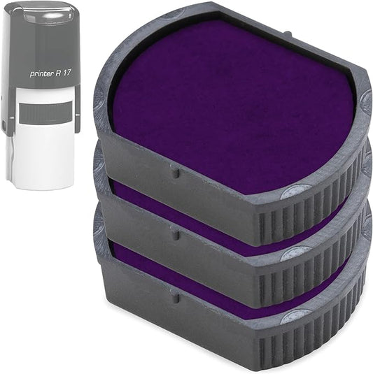E/R17 Replacement Pad Compatible for 2000 Plus Printer R17 - Water Based - Pack of 3 - Purple