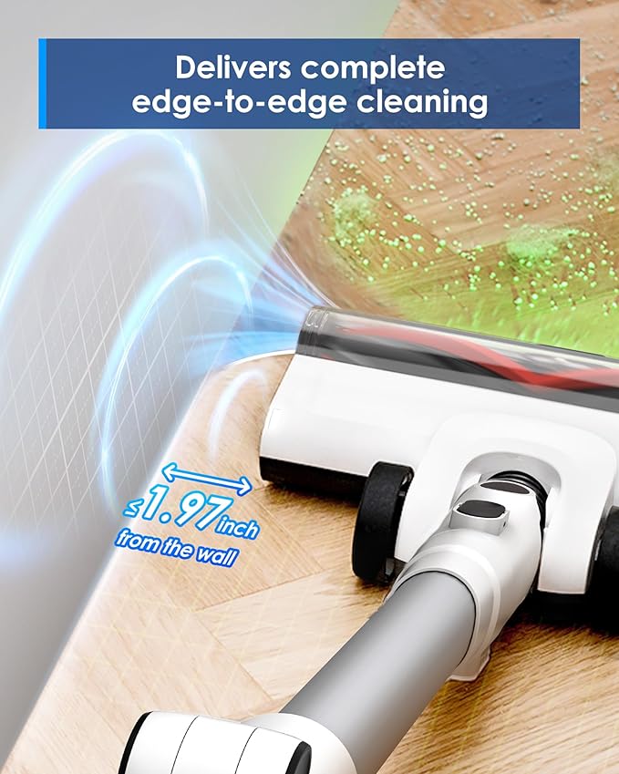 Tineco Pure ONE A50S Cordless Stick Vacuum Cleaner, 3DSense Power Brush with 1L Larger Dustbin, 185W Suction, PureCyclone Tech, Easily Tackles Large Debris