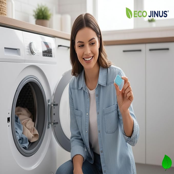 Washing Machine Cleaning Tablets Washer Cleaner & Descaler, 24 Count (12-Month Supply) for Front Load, Top Load & HE Washers | Appliance Maintenance & Residue Removal