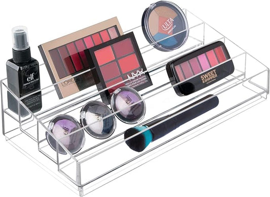 iDesign Tiered Cosmetics & Nail Polish Organizer, The Clarity Collection – 12.75 IN X 6.5IN X 3.75 IN, Clear