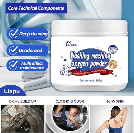 Liapu Washing Machine Cleaner, Washer Cleaner With Odor Blasters, Cleans Front Load And Top Load Washers Cleaning Supplies for Home, Deep Cleaning Residue Laundry Accessories Disposal Cleaner
