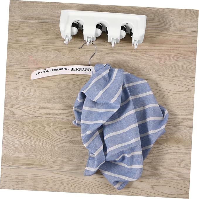 Cabilock Mop Broom Holder Wall Mounted Organizer Rack with Ball Slots Hooks for Efficient Storage of Brooms Mops Garden Tools and Umbrellas White for Garage Kitchen Closet