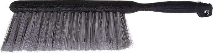SPARTA Flo-Pac Counter Brush, Bench Brush, Dustpan Brush with Flagged Bristles for Counters, Floors, And Fireplace, 8 Inches, Gray, (Pack of 12)