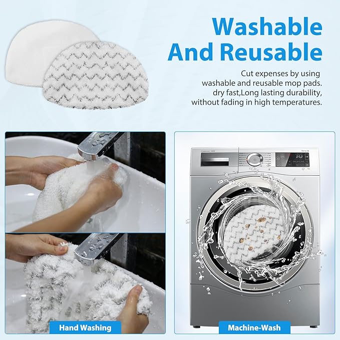 Extolife 6 Pack Steam Mop Replacement Pads for Bissell Powerfresh Steam Mop 1940 1806 1544 2075 2685A 2181 2814 Series, Model 19402 19404 19408 19409 1940A 1940F 1940Q 1940T 1940W B0006 B0017 2075A