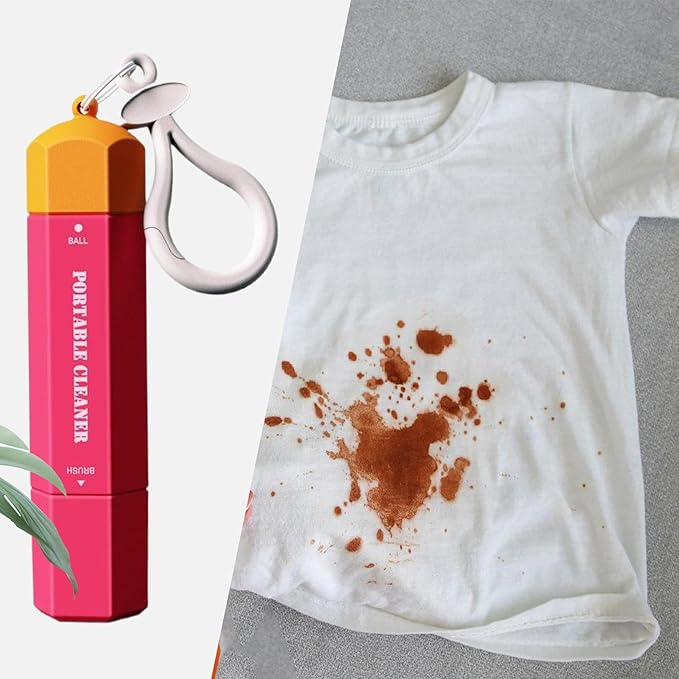Stain Remover Pen, Double Head Instant Treater Sticks, Stain Removers Pen for Clothes, Multipurpose Wash Free Stains Removers Pens, Spot Cleaner, 15ml Portable Pens Stains Remover for Shirt, Red