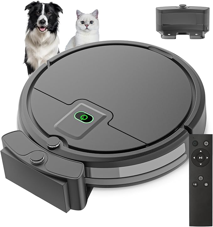 Robot Vacuums,Upgraded 2900Pa Powerful Suction Robotic Vacuum Cleaner, 150Mins Max, Self-Charging,Tangle Free Robot Vacuum Cleaner Perfect for Pet Hairs,Dust & Hardwood Floors