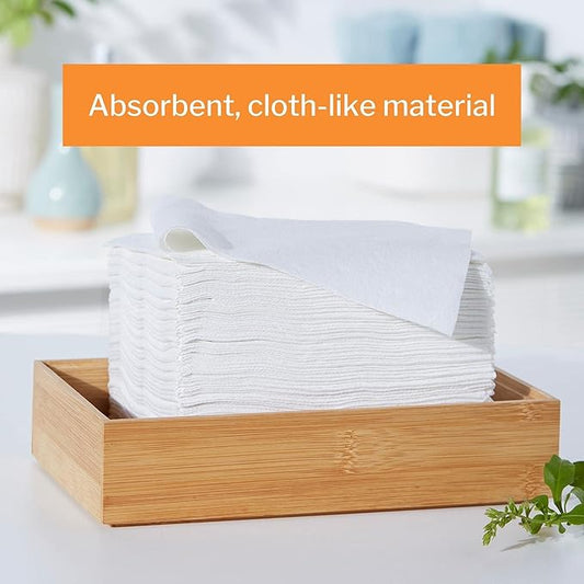 McKesson Disposable Washcloths, Soft, Absorbent and Strong, 10 in x 13 in, 70 Count, 1 Pack