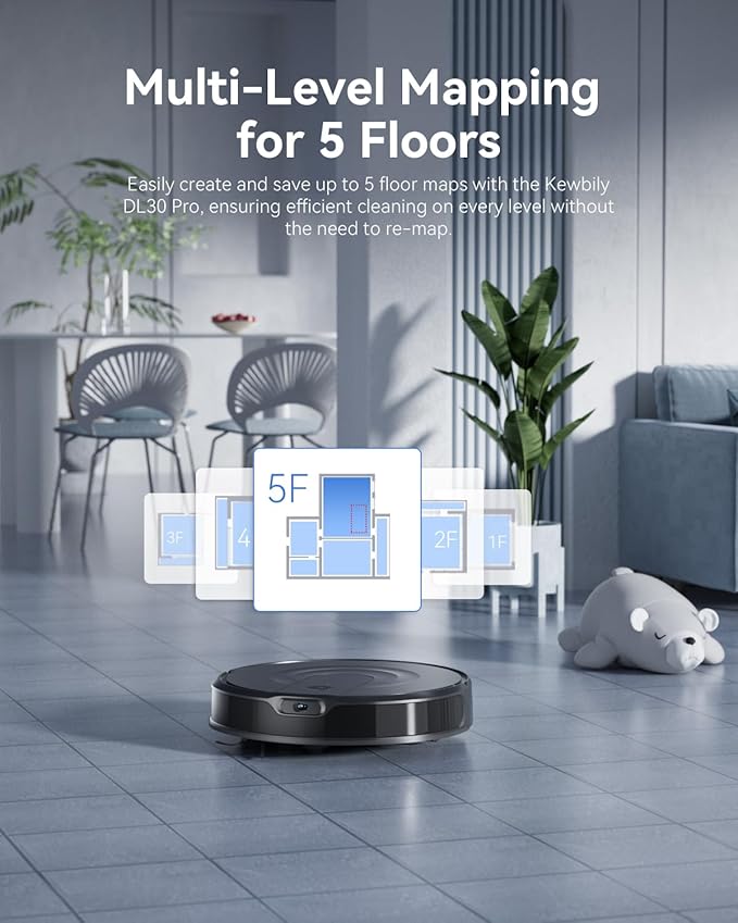 Robot Vacuum and Mop Combo, LiDAR Navigation with Ultra Slim Design, Smart Mapping Robotic Vacuum Cleaner, 9000Pa Suction, Customizable Cleaning for Pet Hair, Carpets, and Hard Floors