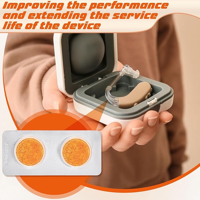 24 Pcs Hearing Aid Drying Capsules Bulk Hearing Aid Dryer Hearing Aid Dehumidifier Dryer Hearing Aid Desiccant for Hearing Aid Accessories