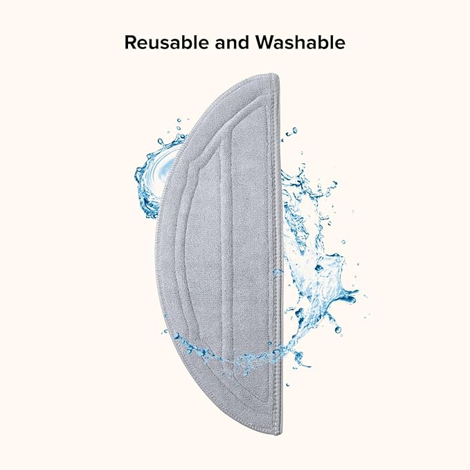 roborock Replacement Mop Cloths for Q10 S5/ Q10 S5+/ S8 Pro/ Q10V/ Q10 VF/ S8 Pro+/ Q10V+/ Q10V+/ Q10 VF+/ Q10 VF5+ MX, Compatible with Single Vibrating Zone Mop Mount, 2-Pack