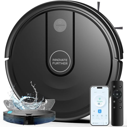 Robot Vacuum and Mop, 3-in-1 Robot Vacuum Cleaner, 5000Pa Powerful Suction with Multi-Surface Cleaning, 2.87" Super Slim, Wi-Fi/App/Alexa, Perfect for Pet Hair, Hard Floors and Pile Carpets