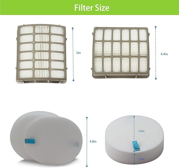 For Shark Navigator dlx Filter NV60 NV70 NV80 Replacement Filters,NV70 26,NV71,NV90,UV420 NV90 26 NV95 NV80 and NVC80C.4+4 Foam Filters + 2 Filters