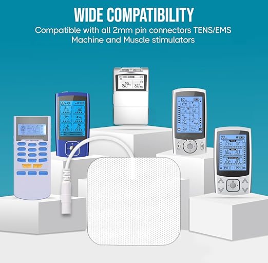 SM Electrodes TENS Unit Electrode Pads TENS Pads TENS Unit Pads TENS Pads Replacement 20PCS Reusable Adhesive Electrodes Pads 2x2” Compatible with AUVON TENS, TENS 7000 Replacement Pads