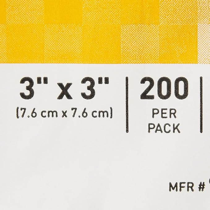 McKesson Non-Woven Sponges, Non-Sterile, 4-Ply, Polyester/Rayon, 3 in x 3 in, 200 per Pack, 1 Pack