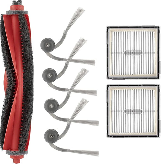 (7 Pack) Q10 S5/ Q10 X5 Replacement Parts Compatible with Roborock Q10 S5/ Q10 S5+/ Q10 X5/ Q10 X5+ Robot Vacuum Cleaner, 1 Roller Brush, 4 Side Brushes, 2 HEPA Filters, Accessories Kit