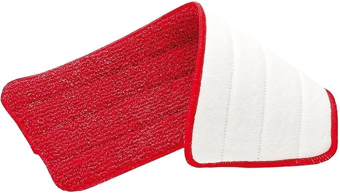Rubbermaid Reveal Spray Mop Replacement Head, Red, Reusable Wet Mop Microfiber Pad for Floor Cleaning in Kitchen/Bathroom/Kitchen/School