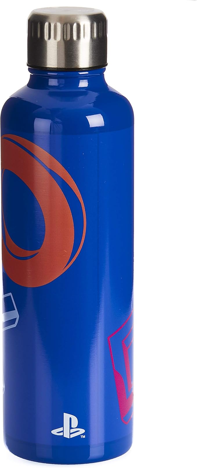 Paladone Playstation Water Bottle, Metal Sports Bottle