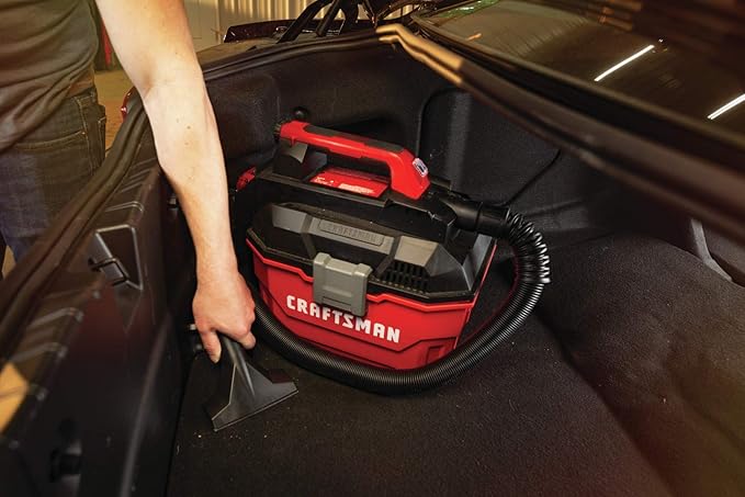 CRAFTSMAN V20 Cordless Vacuum Cleaner, Shop Vac Wet/Dry, 2 Gallon, 7ft Hose, Bare Tool Only (CMCV002B)