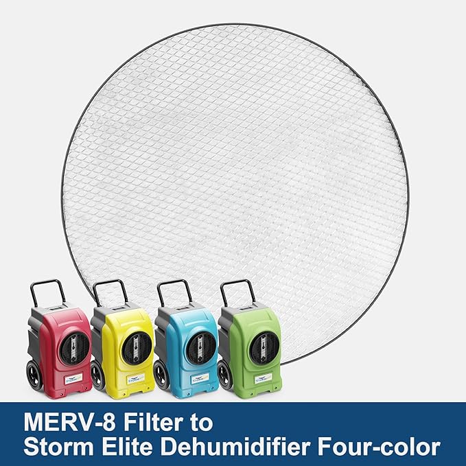 AlorAir MERV-8 Filter for Commercial Dehumidifiers Storm Elite New Accessory, Round