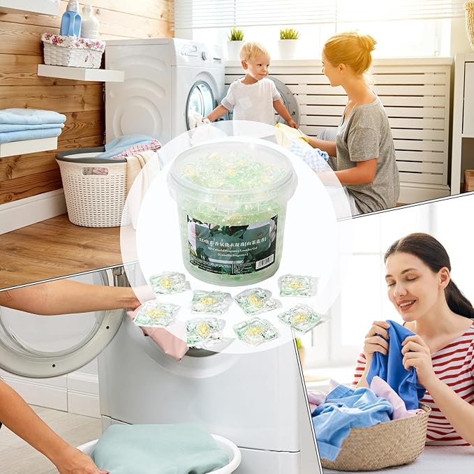 Pods Washing Detergent Gentle – Concentrated Powerful Fragrant Color, Compact, Protector, Scent Enhancer, Clothes Softener Home Dorm Apartment | Home Dorm Apartment School Bathroom
