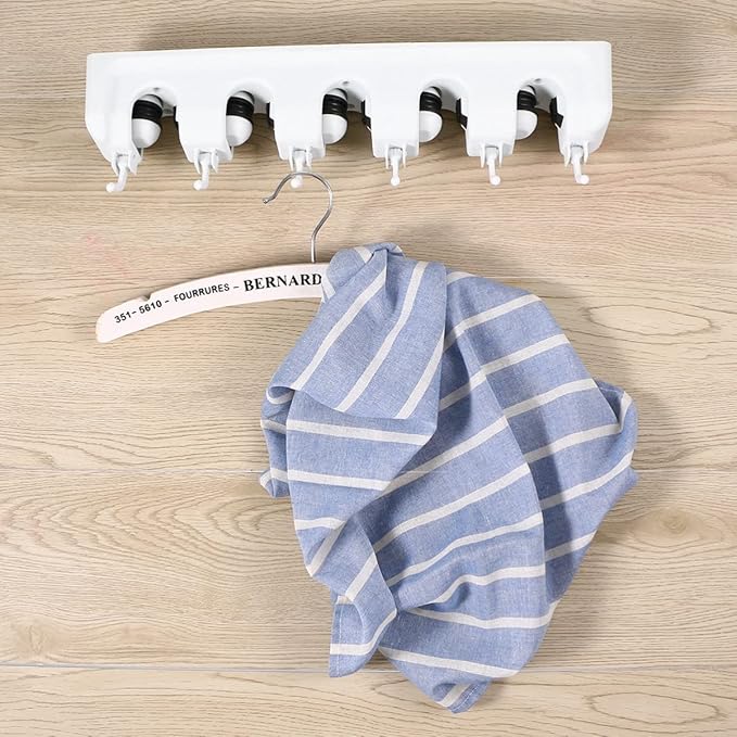 Zerodeko Mop and Broom Holder Wall Mounted Storage Rack Slots Hooks for Garage Garden Kitchen Organization Versatile Umbrella and Tool Storage Rack White