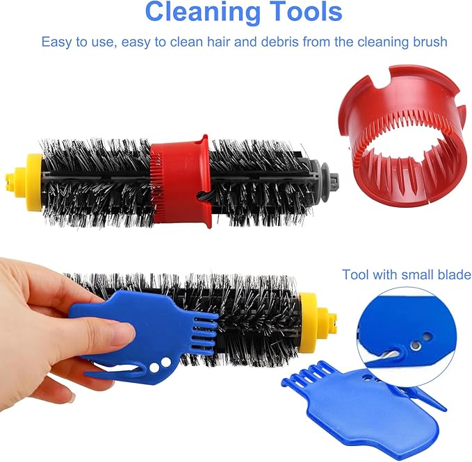 Replacement Parts Accessories for irobot Roomba 600 Series 694 692 675 695 690 680 665 651 650 620 614 & 500 Series 595 585 564, 8 Side Brush, 8 AeroVac Filter, 2 Bristle & Beater Brush