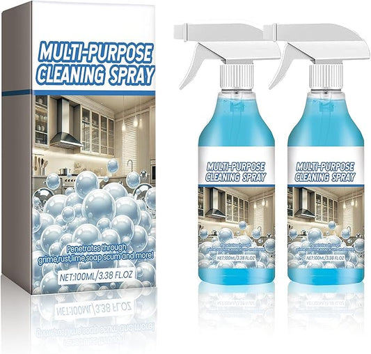2025 Upgraded Splash Spray All-Purpose Cleaner Foam Tablets, Heavy-Duty Degreaser for Stove, Oven, Kitchenware, Grease & Grime Remover with Spray Bottle Kit(2)