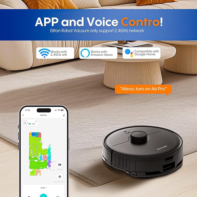 Robot Vacuum and Mop, Robot Vacuum Self Emptying with 5000Pa Suction, 3-in-1 LiDAR Navigation, Home Mapping, No-Go Zones, Up to 60 Days Hands Free Cleaning, Wi-Fi/App/Alexa, Hard Floors, Carpet